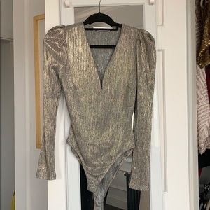 Metallic sexy Body Suit